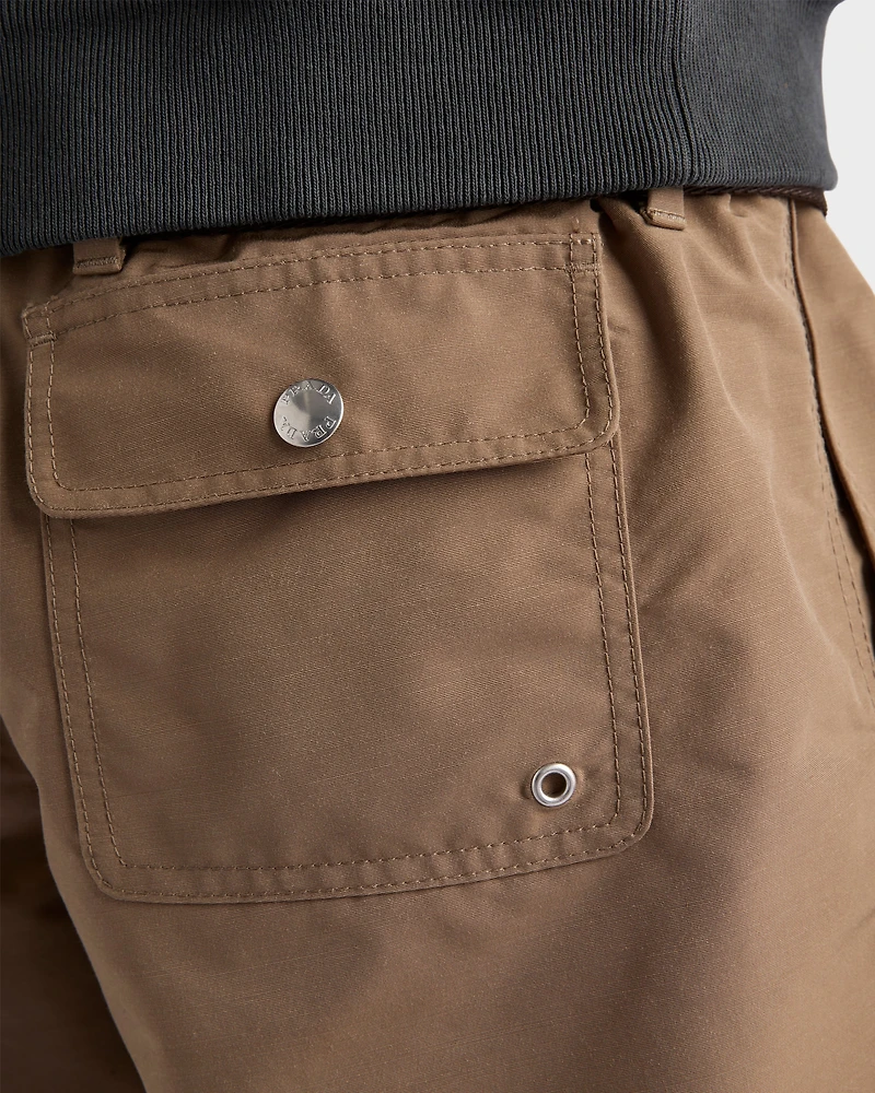 Technical fabric swim trunks