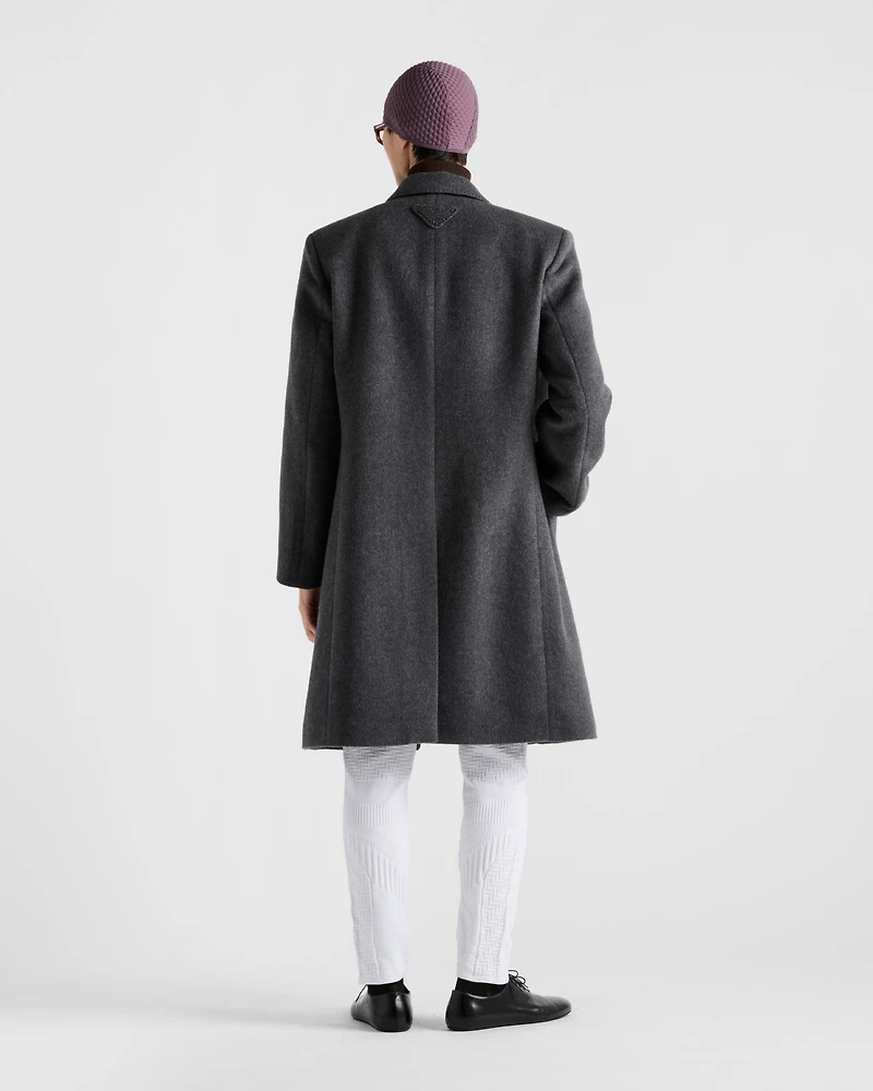 Single-breasted wool coat