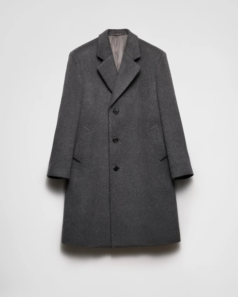 Single-breasted wool coat