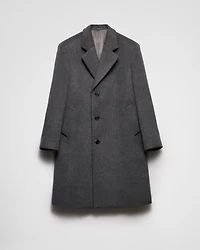Single-breasted wool coat