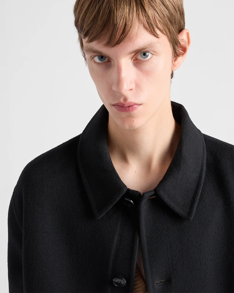 Double cashmere overcoat
