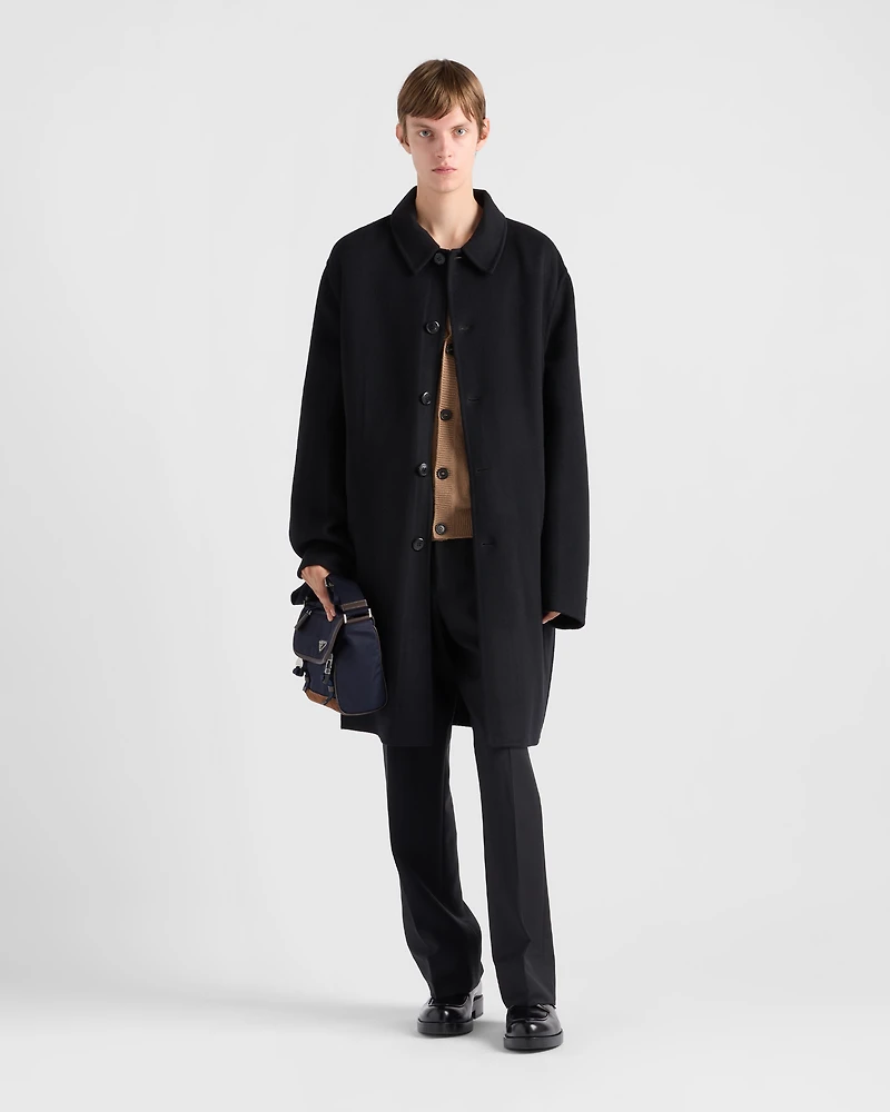Double cashmere overcoat