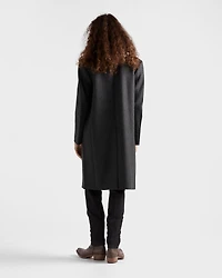 Single-breasted wool coat
