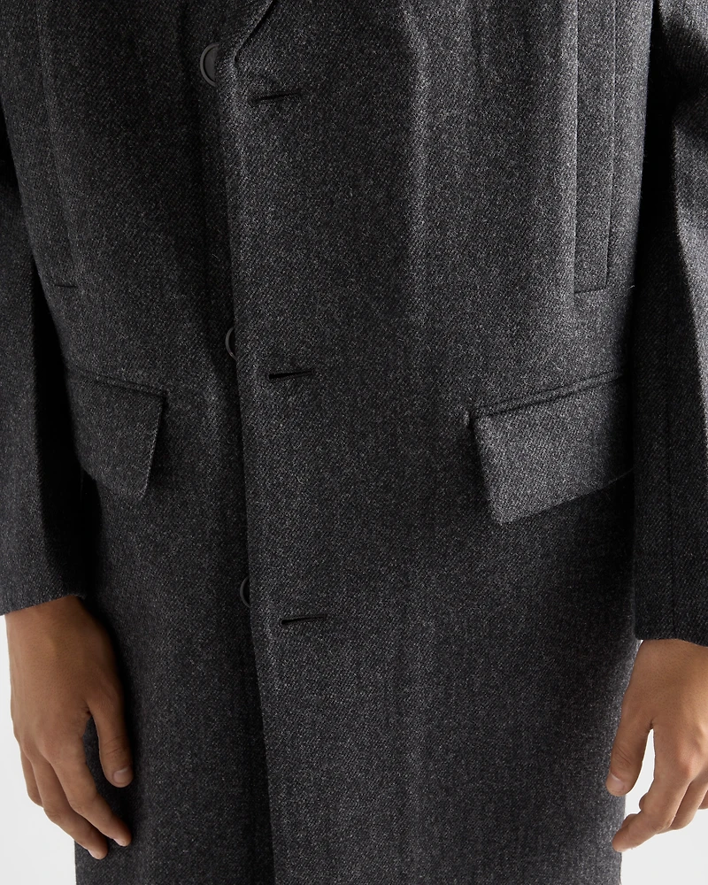 Single-breasted wool coat