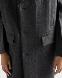 Single-breasted wool coat