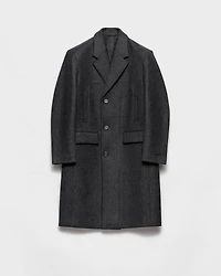 Single-breasted wool coat