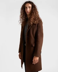 Single-breasted cashmere coat