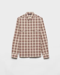 Checked cotton button-down shirt