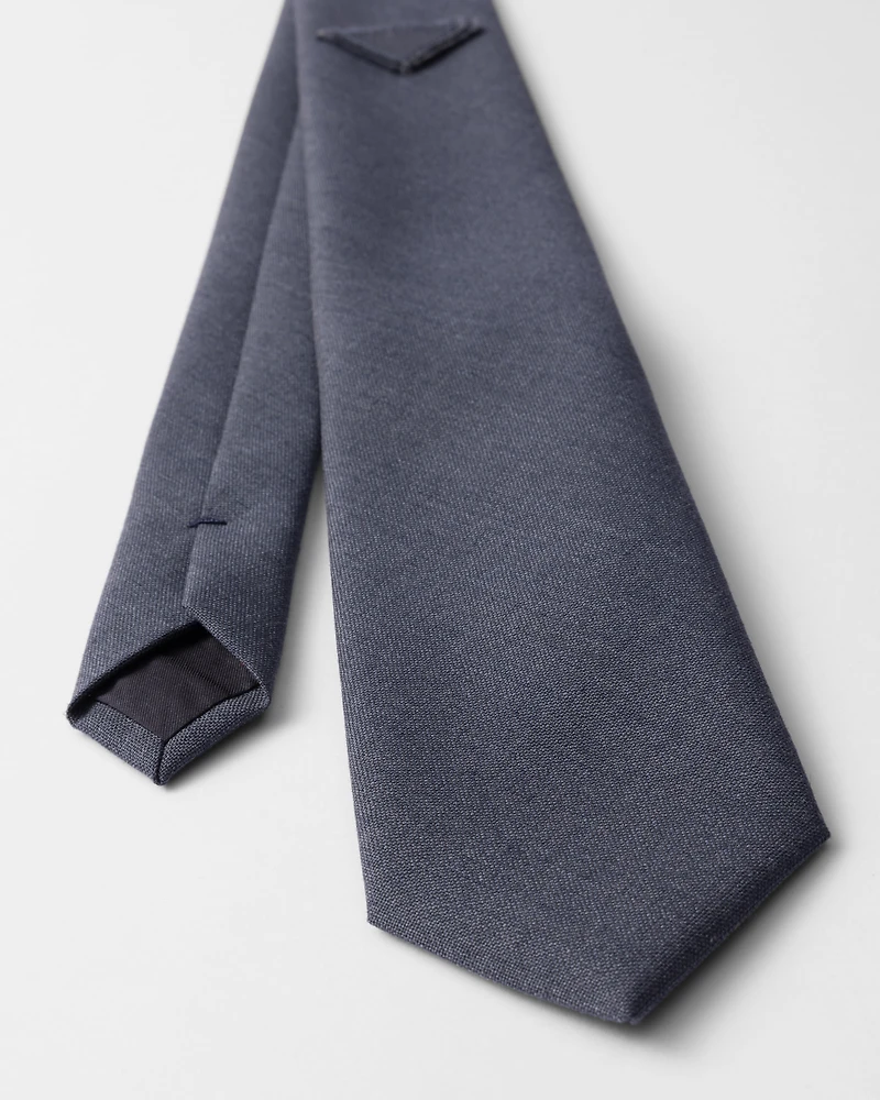 Mohair and silk tie