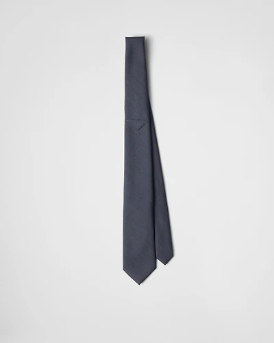 Mohair and silk tie
