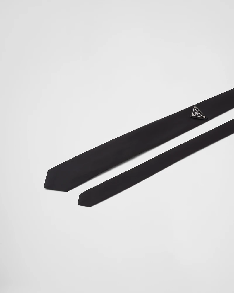 Re-Nylon gabardine tie