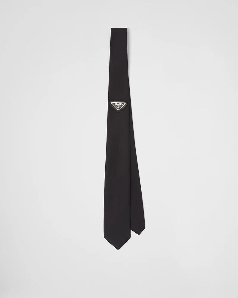 Re-Nylon gabardine tie