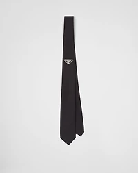Re-Nylon gabardine tie