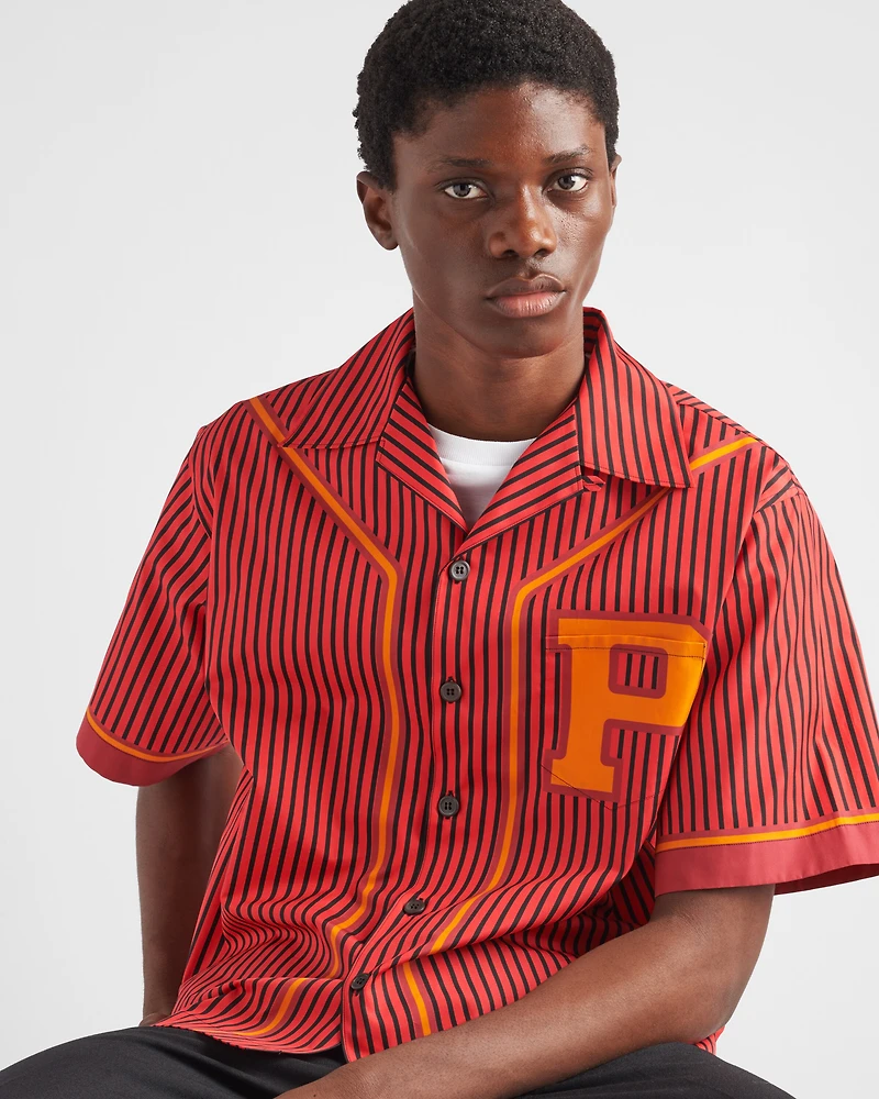 Short-sleeved cotton shirt