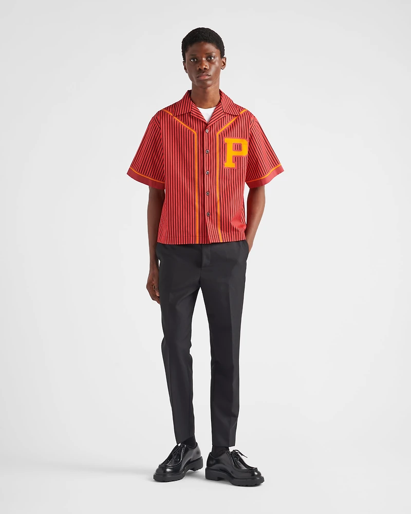 Short-sleeved cotton shirt