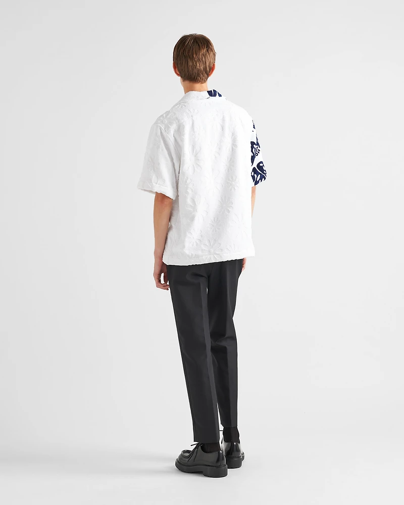 Double Match short-sleeved heavy cotton shirt