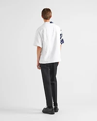 Double Match short-sleeved heavy cotton shirt