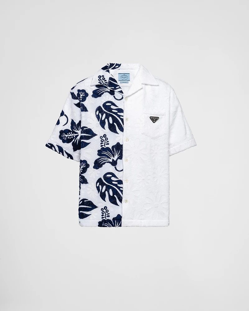 Double Match short-sleeved heavy cotton shirt