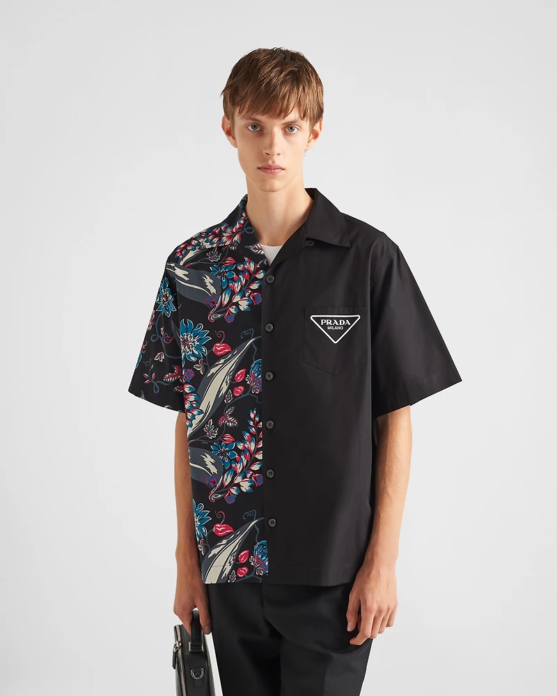 Short-sleeved cotton shirt
