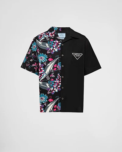 Short-sleeved cotton shirt