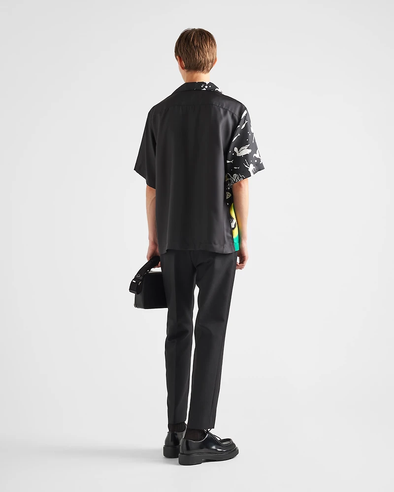 Double Match silk twill shirt