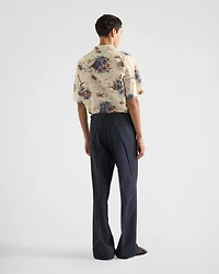 Printed cotton bowling shirt