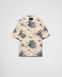 Printed cotton bowling shirt
