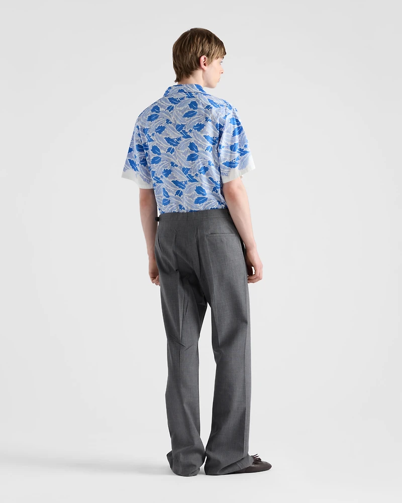 Short-sleeved cotton shirt