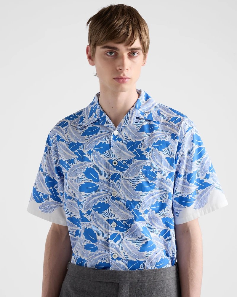Short-sleeved cotton shirt