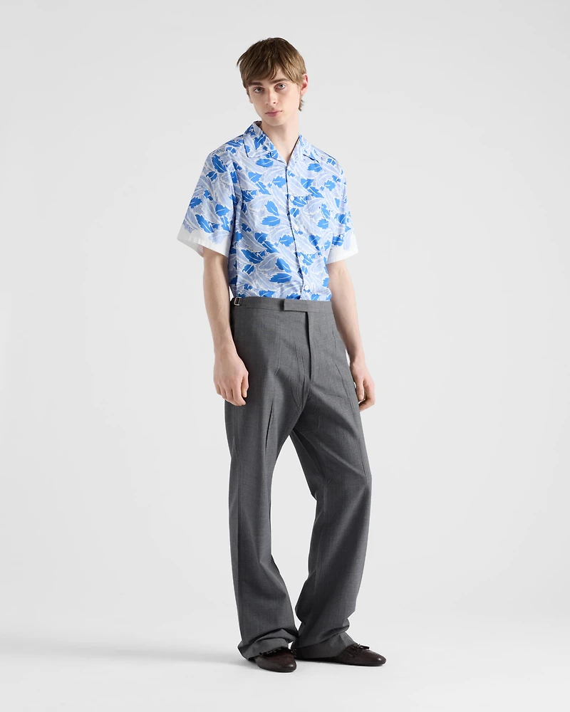 Short-sleeved cotton shirt