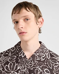 Printed cotton bowling shirt