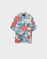 Printed cotton bowling shirt