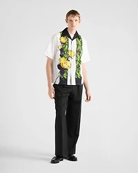 Timecapsule printed technical cotton shirt