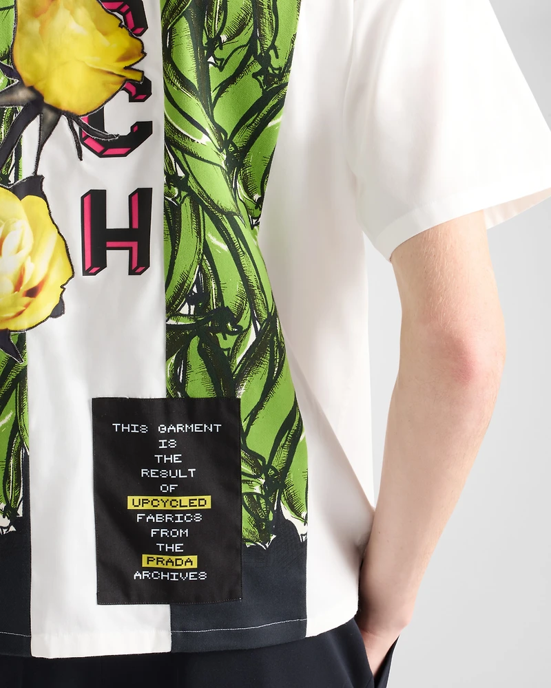 Timecapsule printed technical cotton shirt