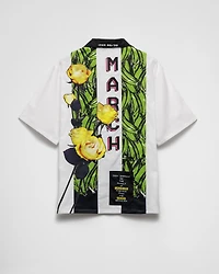 Timecapsule printed technical cotton shirt