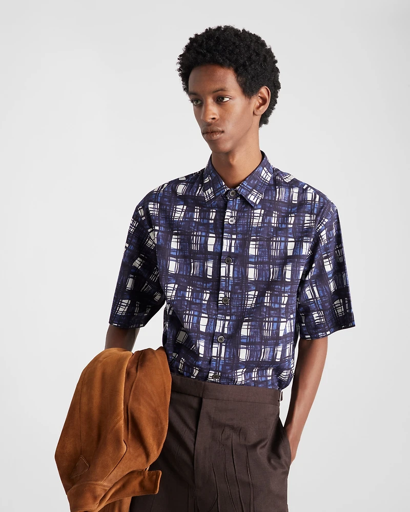 Short-sleeved cotton shirt