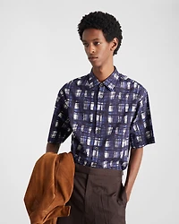 Short-sleeved cotton shirt