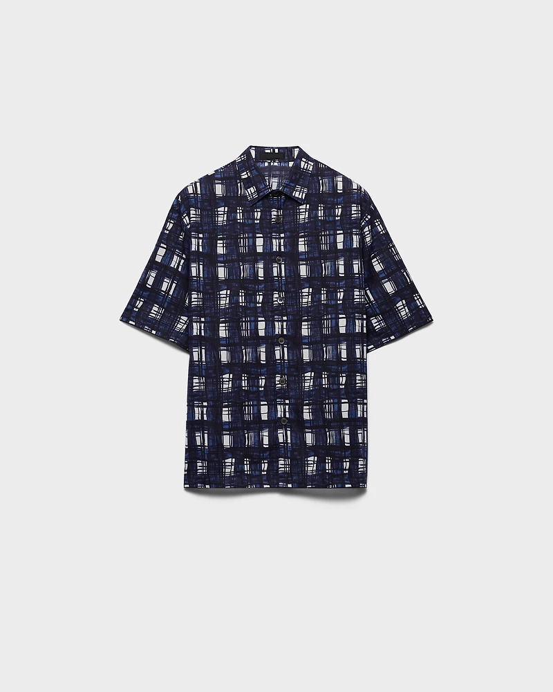 Short-sleeved cotton shirt