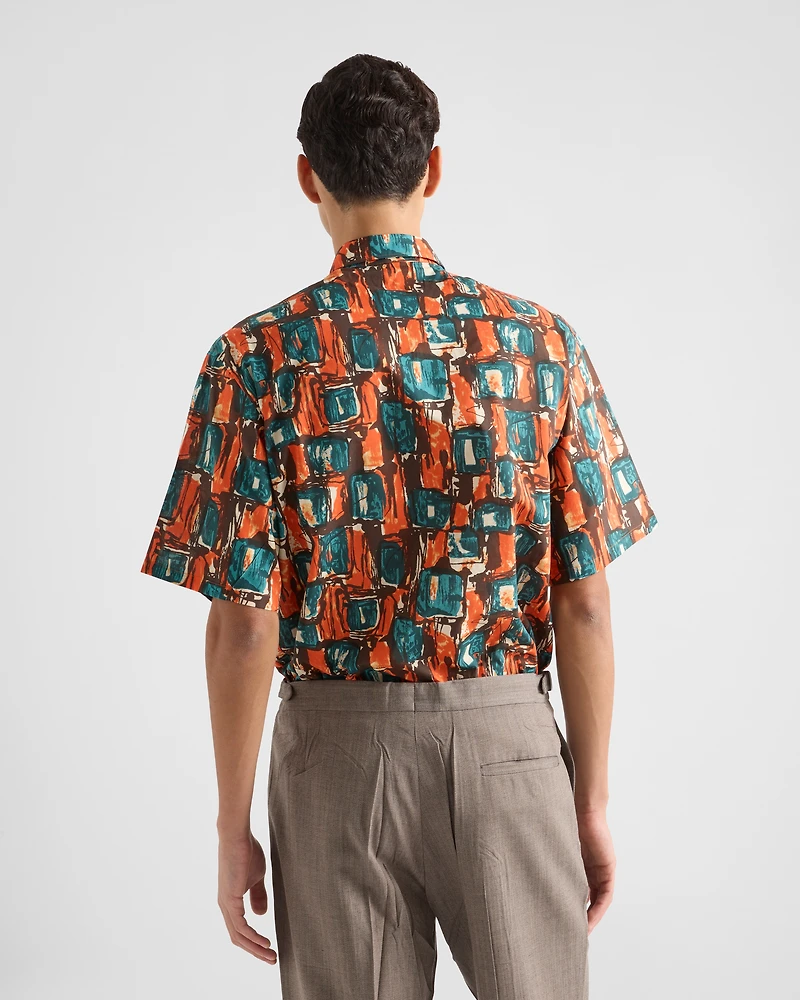 Short-sleeved cotton shirt