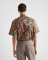 Short-sleeved cotton shirt