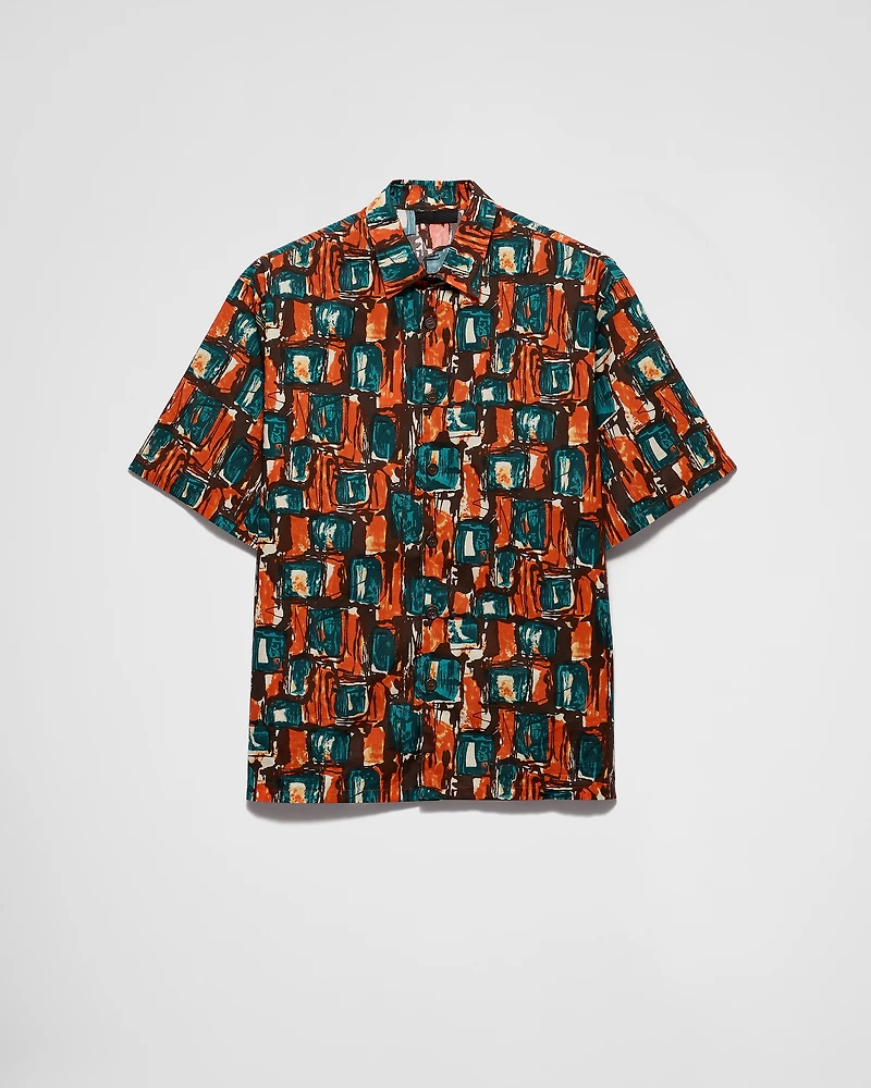 Short-sleeved cotton shirt