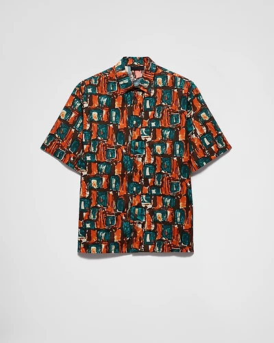 Short-sleeved cotton shirt