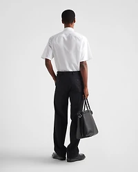Short-sleeved cotton shirt