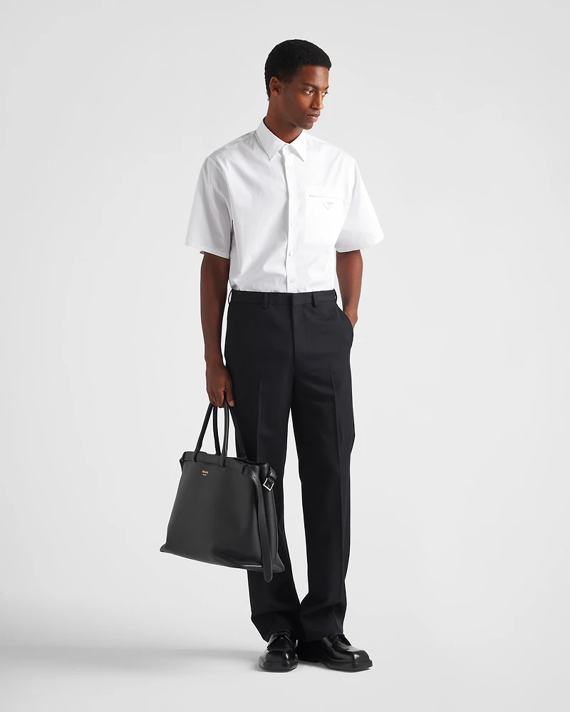 Short-sleeved cotton shirt