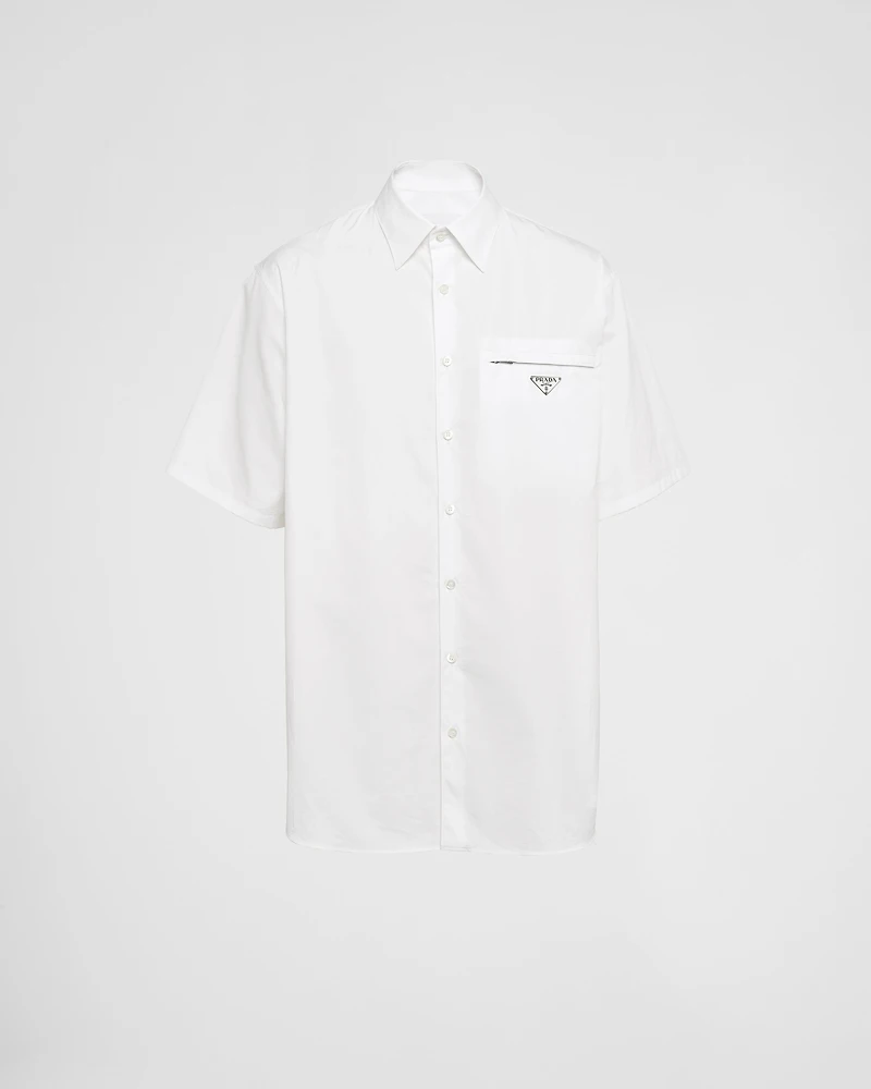 Short-sleeved cotton shirt