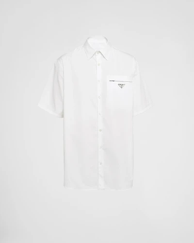 Short-sleeved cotton shirt