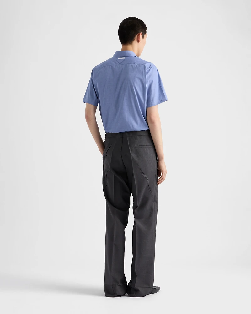 Short-sleeved cotton shirt