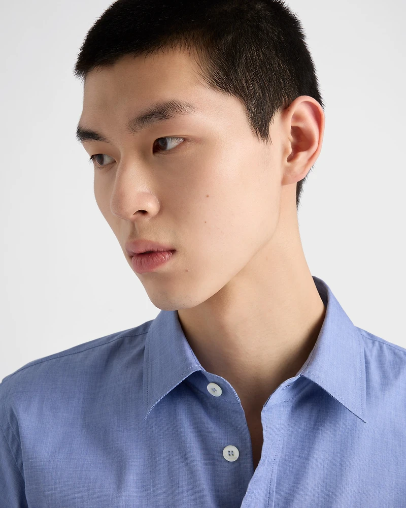 Short-sleeved cotton shirt