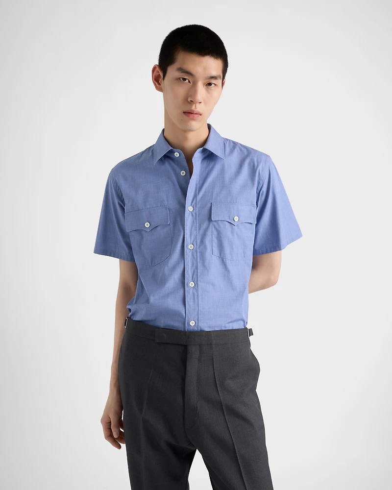 Short-sleeved cotton shirt