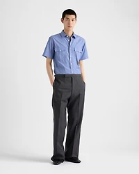 Short-sleeved cotton shirt